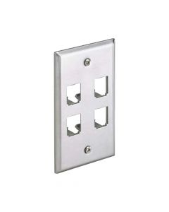 Panduit CFP4SY placa de pared vertical acero inoxidable salida para 4 puertos mini-com