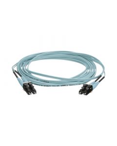 Panduit FZ2ERLNLNSNM020 jumper de fibra optica multimodo 50 125 om4, lc-lc duplex, ofnr (riser), color aqua, 20 metros