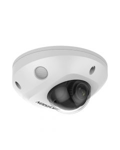 Hikvision DS-2CD3525G0-IS mini domo ip 2 megapixel  lente 2.8 mm 15 mts ir exir micrófono integrado exterior ip66 ik08 poe audio y alarmas h.265+ videoanaliticos integrados