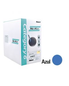 Panduit NUC6C04BU-FE bobina de cable utp 305 m cobre netkey reelex azul categoría 6 (24 awg) 1000mbps pvc (cm) 4 pares