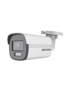Hikvision DS-2CE10DF0T-F bala turbohd 2 megapixel (1080p)  imagen a color 247 lente 28 mm metal luz blanca 20 mts exterior ip67 tvi-ahd-cvi-cvbs dwdr