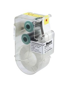 Panduit T050X000YKC-BK casete de etiquetas poliéster cinta continua color negro sobre transparente uso interiorexterior resistente a rayos uv 127 mm ancho x 76 metros largo