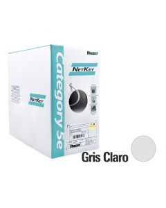 Panduit NUC5C04IG-CE bobina de cable utp 305 m. cobre, netkey, gris claro, categoría 5e (24 awg), pvc (cm), 4 pares
