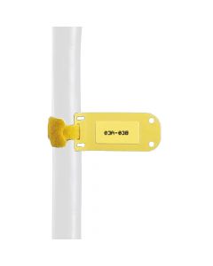 Panduit SLCT-YL paquete de 25 marcadores identificación autolaminados, 33.3 x 76.2 mm, uso interior exterior, color amarillo