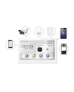 Hikvision DS-KH9310-WTE1 monitor touch ip  wifi android 7" integración con videoporteros ip, cctv, panel de alarma axpro y biométricos acceso centro administración vídeo en vivo poe estándar apertura remota