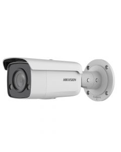 Hikvision DS-2CD2T47G2-L(C) bala ip 4 megapixel  imagen a color 24 7 poe lente mm luz blanca 60 mts exterior ip67 wdr 130 db captura facial videoanaliticos (filtro de falsas alarmas)