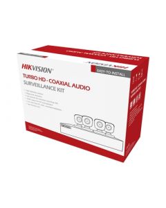 Hikvision HK1080CV kit turbohd 1080p  dvr 4 canales cámaras bala colorvu fuente de poder accesorios instalación