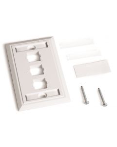 Commscope 108168501 | m13l-262 l type flush-mounted faceplate, 3 port, white