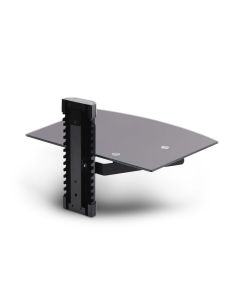 Startech 1B-WALL-MOUNT-SHELF Startech.com estante para av flotante de montaje en pared - ajustable altura debajo del tv vidrio templado negro repisa