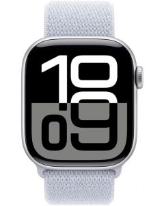 Apple MWWD3AM/A watch series 10 smart - 42mm case height 36mm width plata color aluminio material lan inalámbrica sensor eléctrico de frecuencia cardíaca, del oxímetro pulso, óptico pulso cardíaco