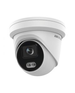 Hikvision DS-2CD3347G2-LSU(C) turret ip 4 megapixel  imagen a color 247 lente mm luz blanca 40 mts exterior ip67 micrófono integrado wdr 120 db audio y alarma