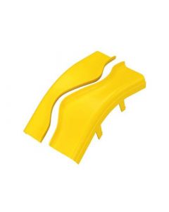 Panduit FROV45SC4LYL tapa de bajada vertical exterior 45º, para uso con canaletas 4x4 fiberrunner, color amarillo