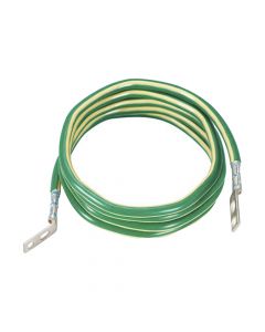 Panduit GJ6144UH jumper para aterrizar equipos, 6 awg, con terminal doblada a 45 grados, conexión tierra y recta 3.6 m de largo