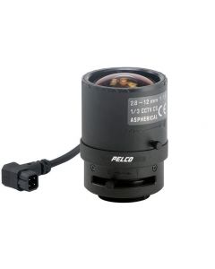 Pelco 13VD2.8-12 lens 13 in format vari-focal zoom 28-12 mm auto iris direct drive manual focus and f14-closed cs-mount