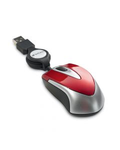 Verbatim 97255 Mini Mouse Optico Travel (rojo)