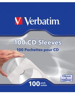 Verbatim 49976 Fundas De Cd (papel), Paq 100 Piezas