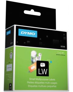 Dymo 30336 consumables 1"(25mm) x 2125"(54mm) white multi-purpose direct thermal label 1"core 3125"od for use in labelwriter printers 500 per roll