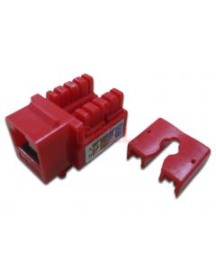 Saxxon C6U7KB9DNRD  jack modular utp  cat 6 color rojo