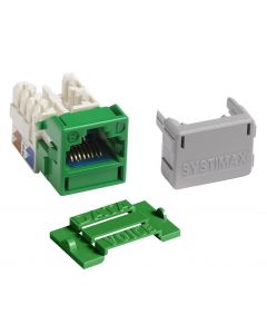 Commscope 760092403 gigaspeed x10d m-series modular jack, rj45, cat6a unshielded, green