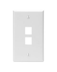 Leviton 41080-2wp Generico Placa Quickport Sencilla 2 Puertos Blanco (41080-2wp)