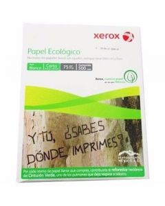 Xerox 3m2010 Xer Papel Bond Blanco Ecologico T Carta 8.5x 500 Hojas