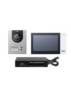 Dahua DHI-KTP01L(S) ktp01l(s) - kit de videoportero ip con frente calle metalico, monitor y switch poe/ 7 pulgadas touch/ ranura sd/ camara 2 megapixeles/ apertura puerta/ e&s alarmas/ 5 puertos 36 watts/