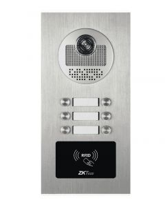 Zkteco VE06-A01 ve06a01 - videoportero departamental para 6 monitores / cámara  de 700tvl ángulo visión 92° nocturna apertura puerta con tarjeta rfid/ ip54
