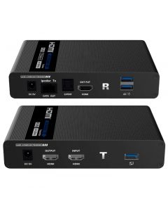 Saxxon LKV676KVM-PI - kit extensor de video hdmi ipcolor/ resolucion 4k @ 30 hz/ hasta 70 metros en 1080p y 40m con cat 6/ 6a/ 7/ cero latencia/ soporta teclado mouse/ hdr/ arc