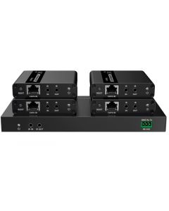 Saxxon LKV724P LKV724P- kit extensor hdmi de 4 puertos/ resolucion 4k@30hz/ hasta 40 metros con resolución 4k y 70m a 1080p/ cat 6/ 6a/ 7/ loop hdmi/ transmisor ir/ plug and play