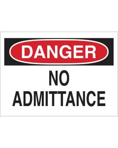 Brady 40679 Admittance Sign