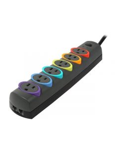 Kensington k62144na Barra Multicontacto Smartsock Premium 6 Contactos 1260 J 2.4 Mt