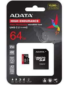 Adata AUSDX64GUI3V30SHA2-RA1 mem microsdxc 64gb uhs-i u3 v30s high c a