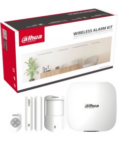 Dahua DHI-ART-ARC3000H-03-FW2 - kit alarma inalámbrico con conexión 4g, wifi, ethernet/ monitoreo por app/ incluye panel ethernet, 3g, 4g (dual sim); 1 sensor de movimiento; contacto magnético; un control remoto 