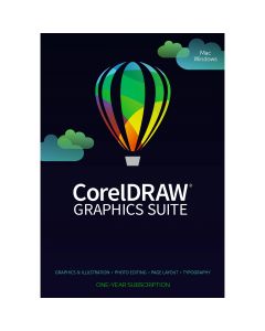 Coreldraw CDGSAG1YMLMBAM graphics suite agonst ic 1 year subscription minibox