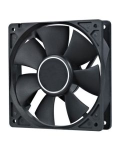 Brobotix 707097 Generico Ventilador Para Gabinete 12x12x2.5cm De 3 4 Pines, Color Negro