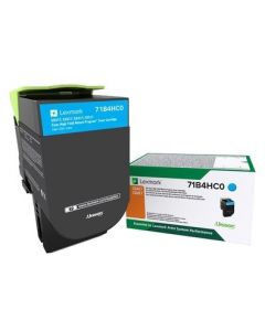 Lexmark 71B4HC0 toner cyan extra alto rendimiento cs417cx417