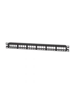 Panduit NKPP24FMY panel de parcheo modular keystone (sin conectores), numerado y espacio para etiquetas, 24 puertos, 1ur