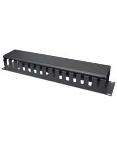 Intellinet 716062 organizador de cables horizontal 19´´ 2u acero negro