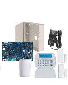 Dsc PRO-RF-IP - paquete pro 32 zonas con comunicador ip integrado/ panel hs3032/ teclado transceptor hs2lcdrfpro / fuente hs65wpsna sensor movimiento pg9914 2 sensores magnéticos pg9303  y gabinete