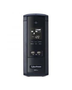 Cyberpower BRG850AVRLCD5Y ups de 850 va 510 w, topología línea interactiva, entrada 120 vca nema 5-15p, tipo torre, con 10 tomas 5-15r, 5 años garantía