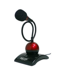 Brobotix 701786 Immex Microfono Flexible Con Pedestal Y Mute, Rojo