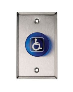 Rci 906 BH-MO X 32D boton tipo hongo  placa frontal de acero inoxidable cepillado tapa