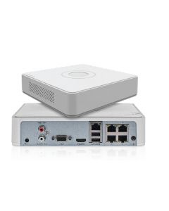 Hikvision DS-7104NI-E1/4P network video recorder 4-channel 4 poe h264mpeg4 5080 mbps inout 12 volt dc watt 6 megapixel