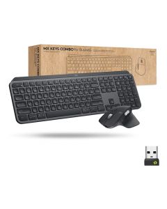 Logitech 920-010224 teclado y ratón mx keys combo for business - qwerty español (américa latina) usb inalámbrico bluetooth/rf