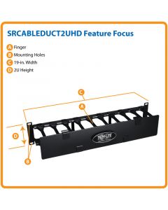 Tripp Lite srcableduct2uhd Tripplite Organizador De Cables Horizonta