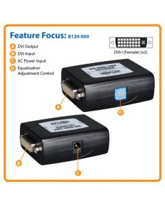 Tripp Lite b120-000  Ecualizador Extensor Dvi Repetidor Vid 2560 X 1600 45 M