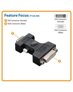 Tripp Lite p126-000  Adaptador De Cable Dvi Vga Dvi-i A Hd15 H M
