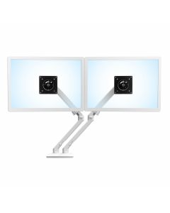 Ergotron 45-496-216 brazo de escritorio dual mxv (blanco) montaje para dos monitores