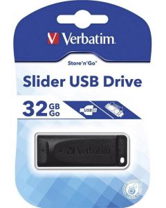 Verbatim 98697 Usb 32gb Slinder Negro Su Mec