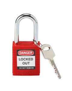 Brady 99552 Safety Padlock 15" Kd Red 1 Key
